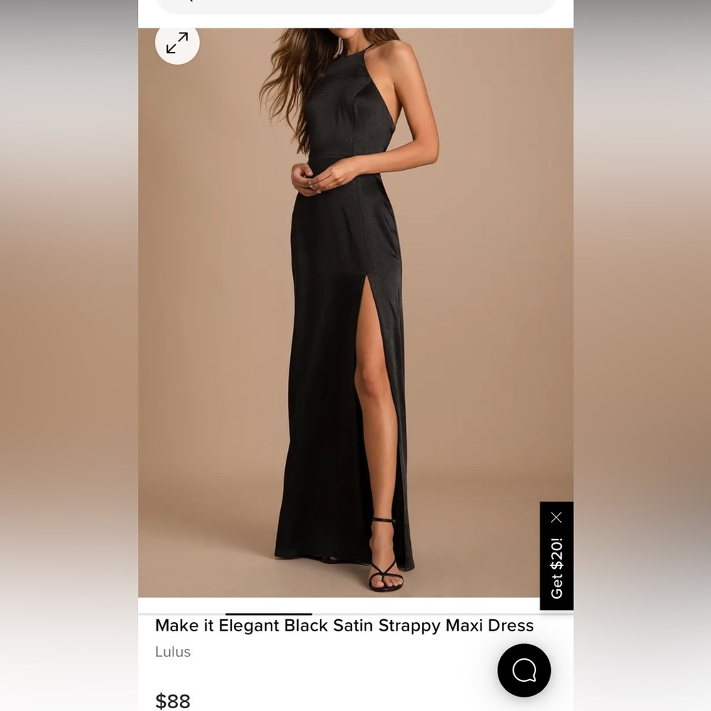 Lulus Make it Elegant Black Satin Strappy Maxi Dress